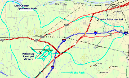Map of Flight Path